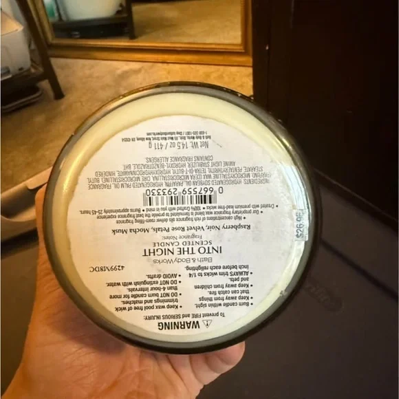 Bath & Body Works Into the Night Candle - Black and Gold - Picture 3 of 4